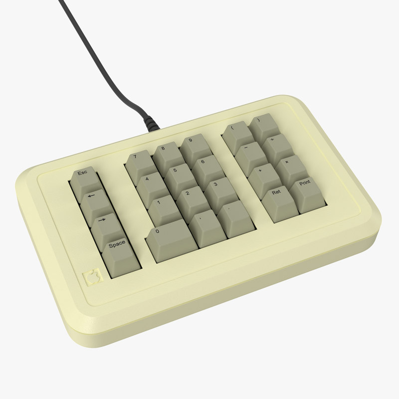 apple iie numeric keypad 3d model