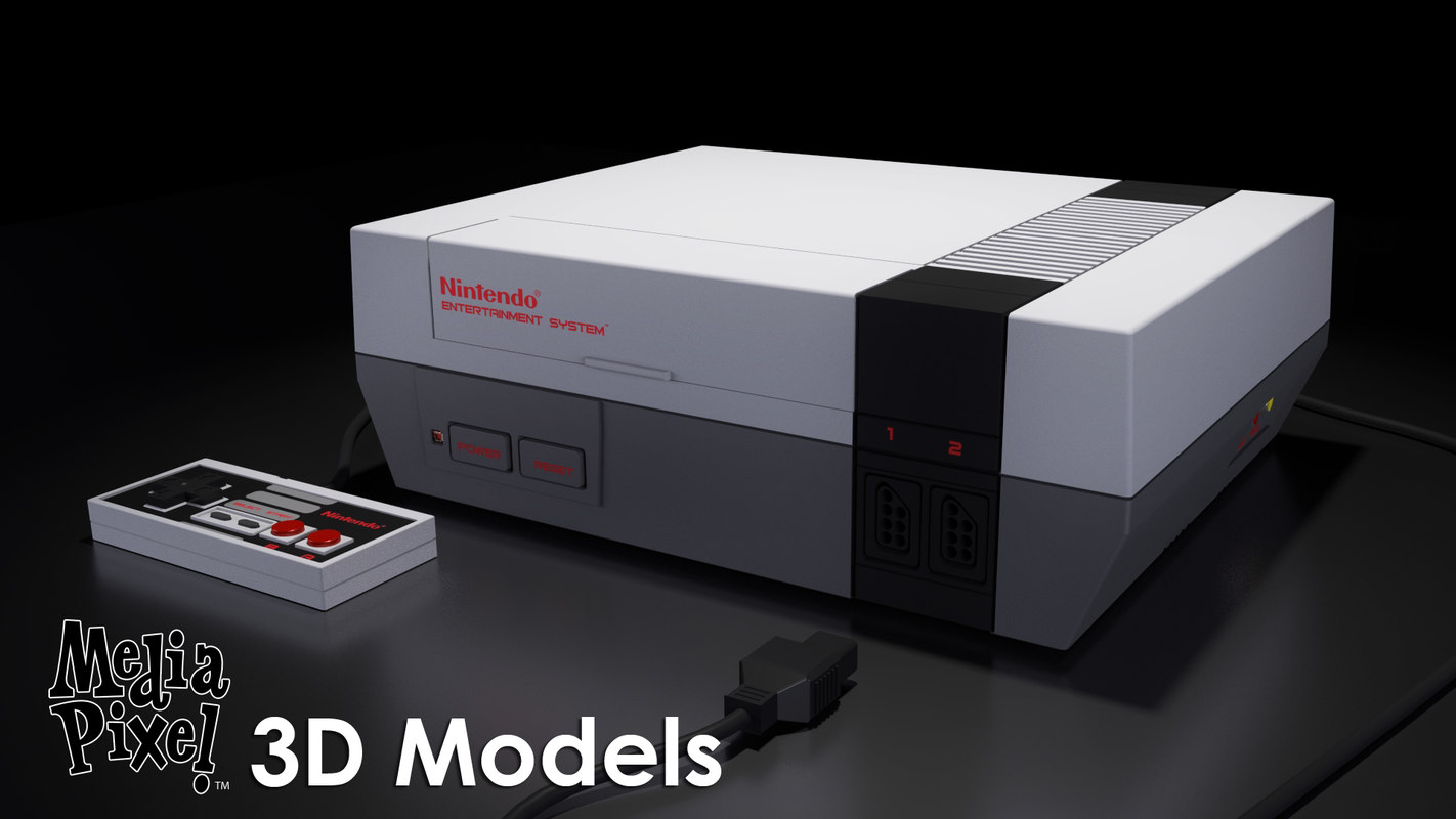 nintendo entertainment nes controller 3d model