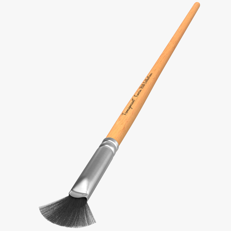 3d model paint brush fan