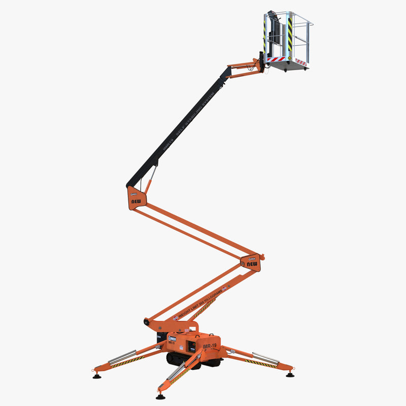 3d model of Telescopic Boom Lift Orange Rigged by 3d_molier International