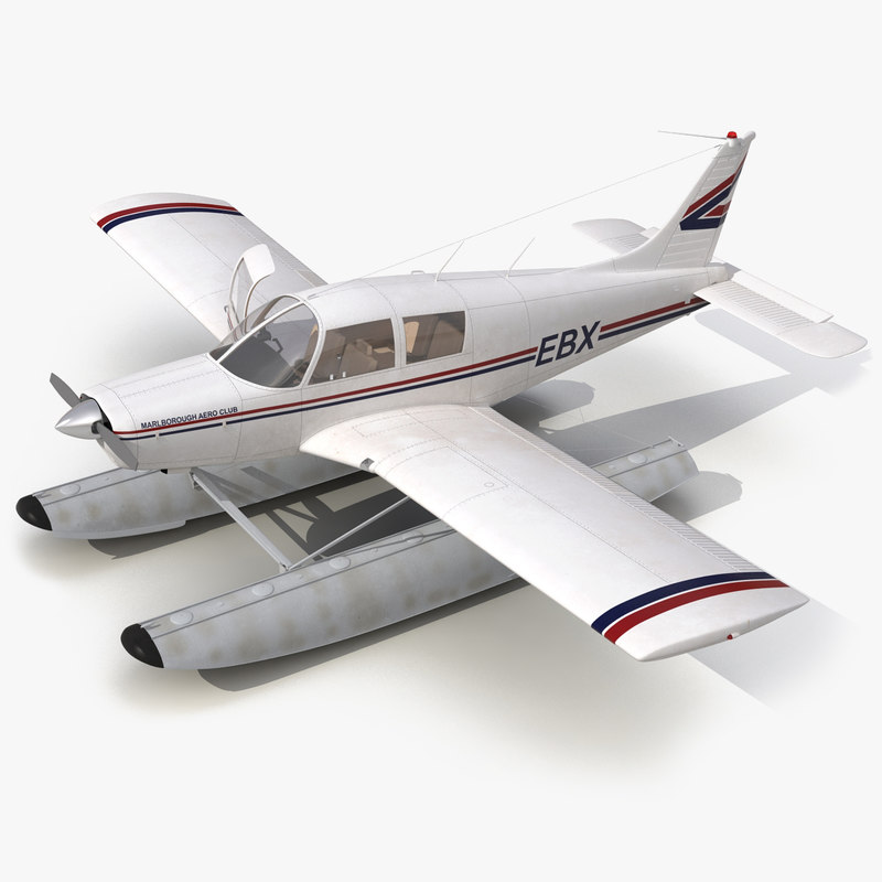 3d model of Light Aircraft Piper PA-28 Cherokee Seaplane Rigged by 3d_molier International