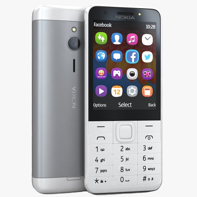 3d nokia 230 white model 3d nokia 230 white model