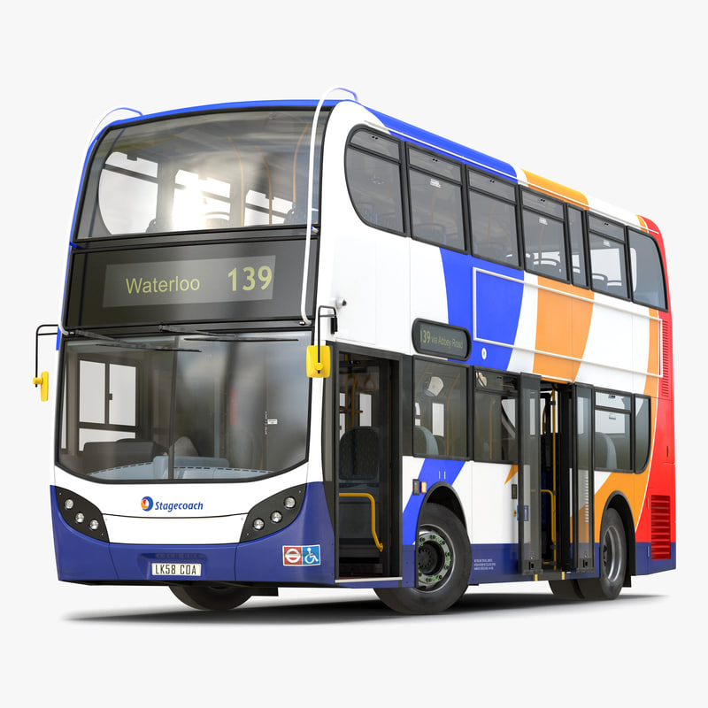 3d model of Bus Enviro400 Rigged by 3d_molier International