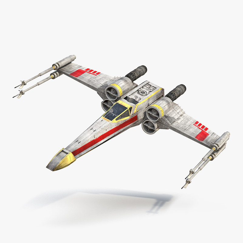 3d model of Star Wars X-Wing Starfighter Rigged Yellow by 3d_molier International