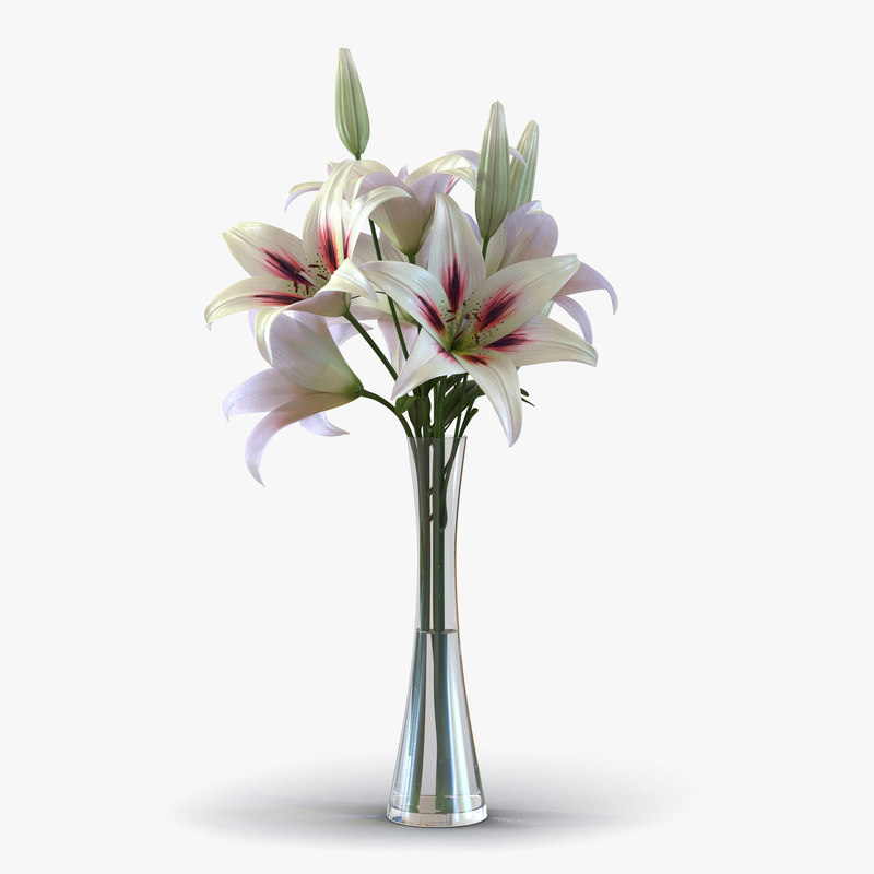 3d model of White Lily Vase by 3d_molier International