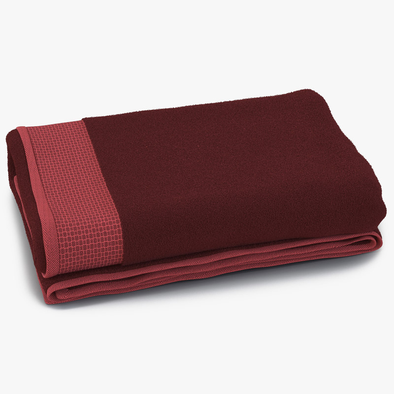 3d model of Towel Red with Fur by 3d_molier International