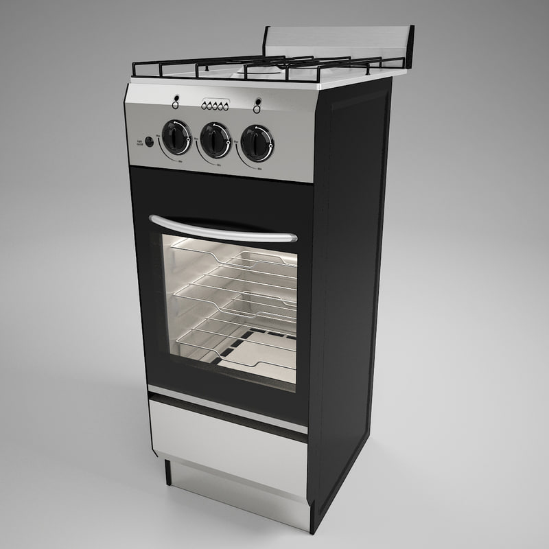 narrow gas stove 3ds
