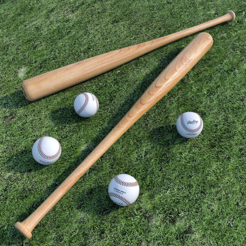 3d model of ball bat