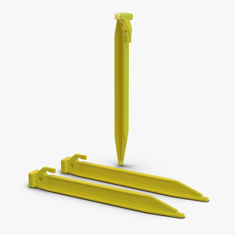 3d model plastic tent stake