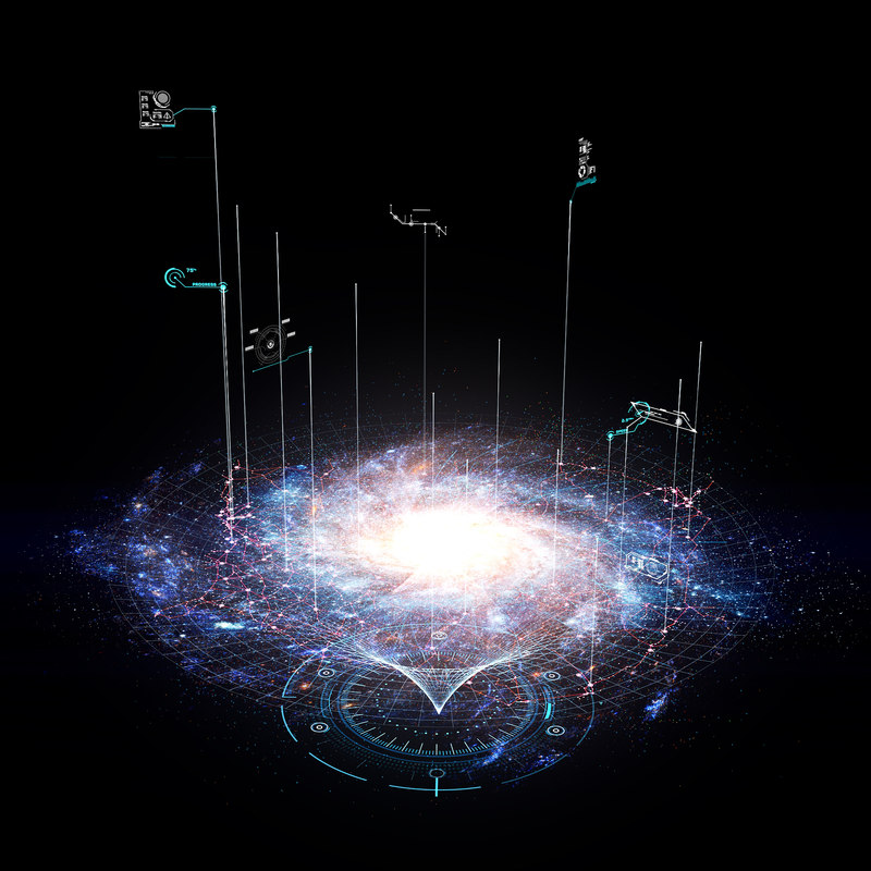 hologram galaxy 3d model