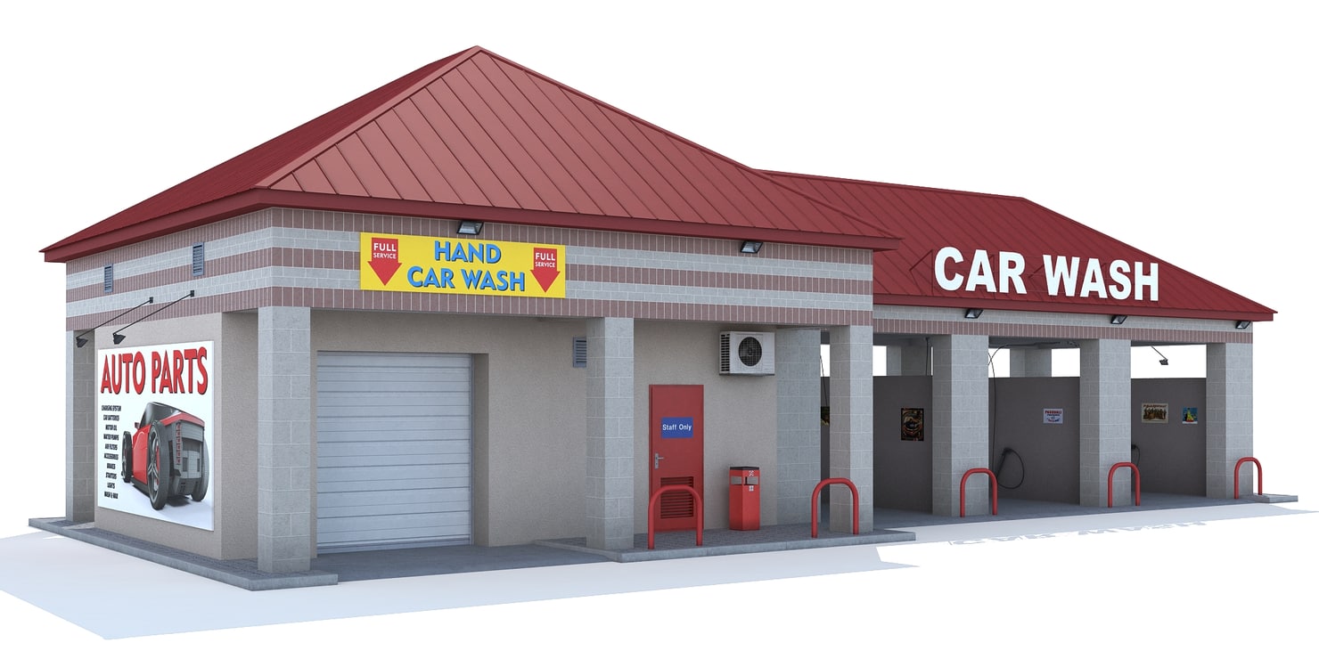 3d model car wash