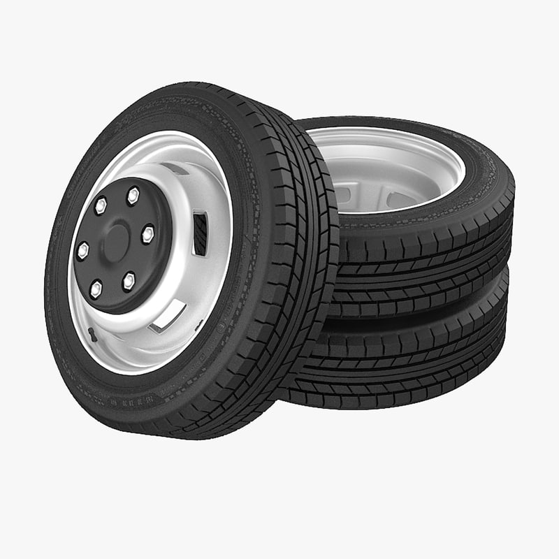 3d model truck wheels