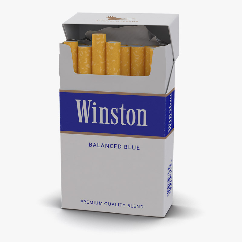opened cigarettes pack winston c4d