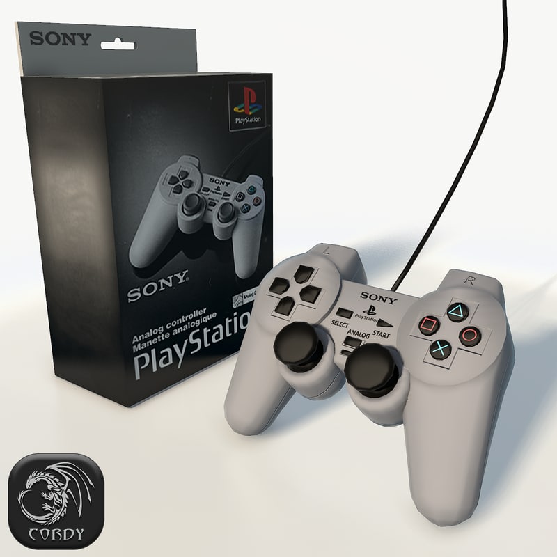 3d model ps1 gamepad