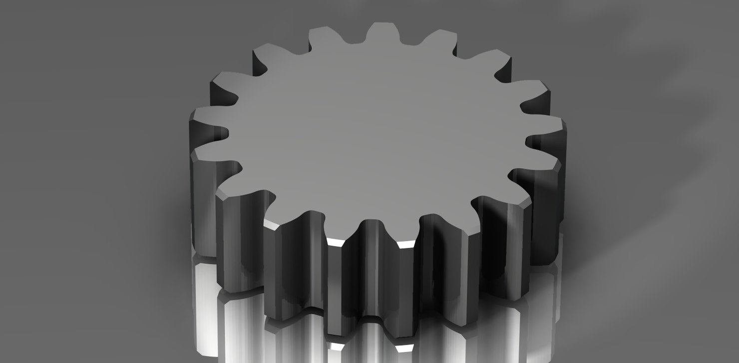 spur gear 48 48p 3d dxf