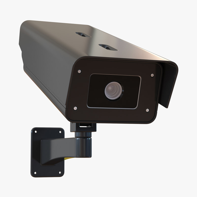 3d cctv camera black