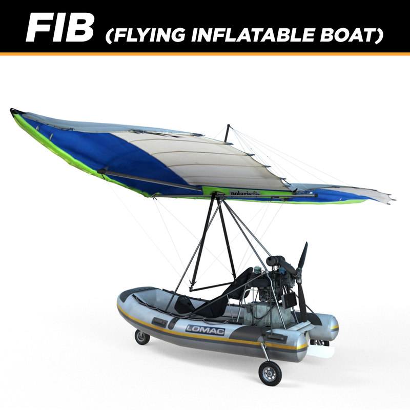 3d polaris flying inflatable boat