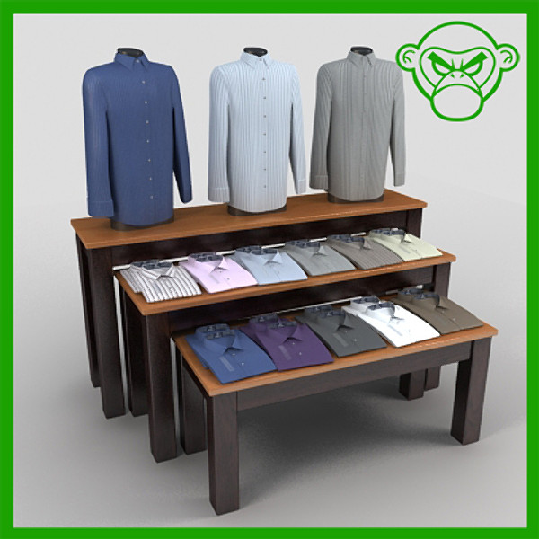 dress shirt table 2 3ds - dress shirt table 2 by monkeyodoom