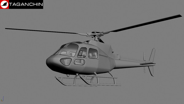 eurocopter as350 helicopter 3d x - Eurocopter AS350 by 3dthings