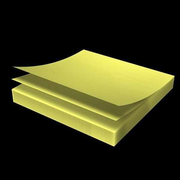 3d c4d product design - Post-It Note (1980) by Art Fry and Spencer Silver for 3M by Stuff Creators