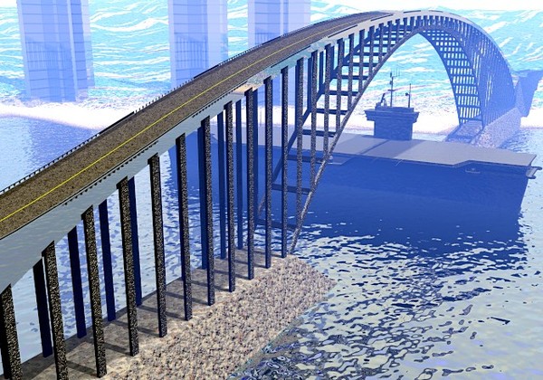 arch bridge 3d model - Arch Bridge by GraphicGuru