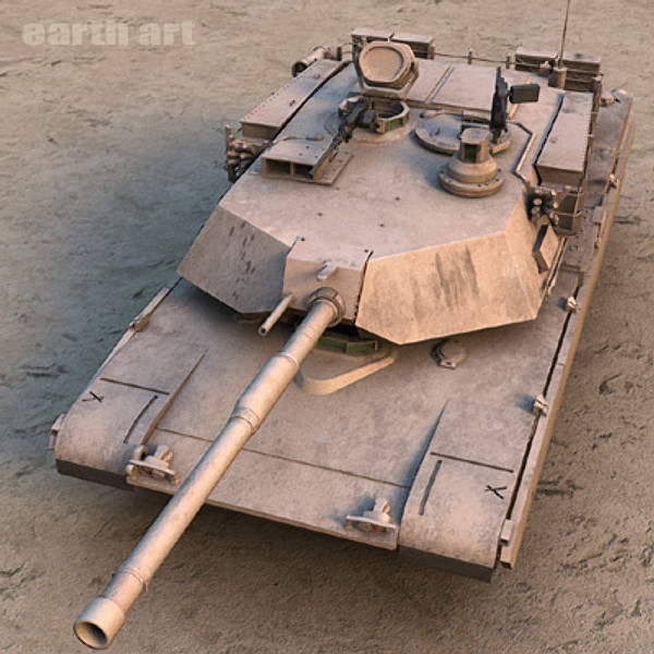 3d model m1a1 abrams battle tank - M1A1 Abrams US tank by earth art