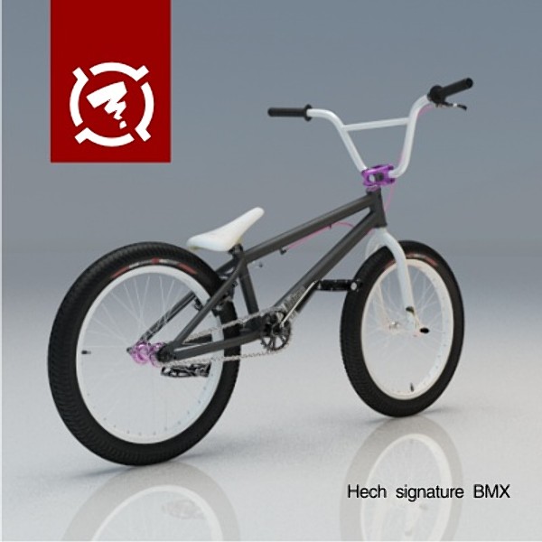 3d h4 signature bmx bicycle - h4 signature BMX bicycle by Zigzain