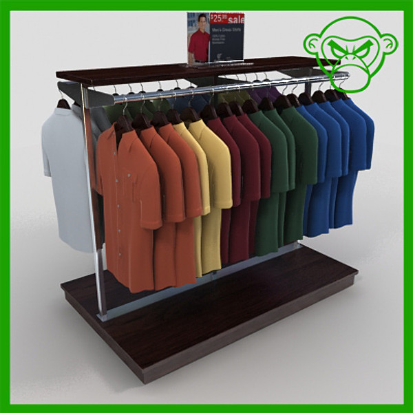 short sleeved shirt rack 3ds - short sleeved shirt rack by monkeyodoom