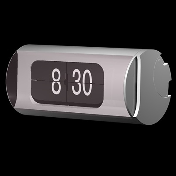 deconstructing product design 3d c4d - Cifra 3 Clock (1965) by Gino Valle, Massimo Vignelli, and Remigio Solari for Solari by Stuff Creators
