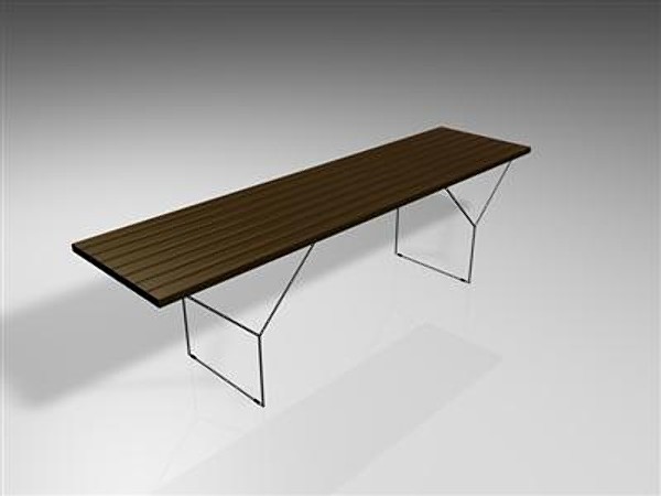 3d model of bertoia bench harry - Harry Bertoia Bench by rodolphoa