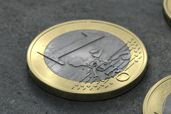 3d model euro coin - 1EURO coin by copic_marco