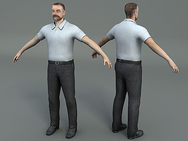 maya ready casual character - Man01 by Pinelas
