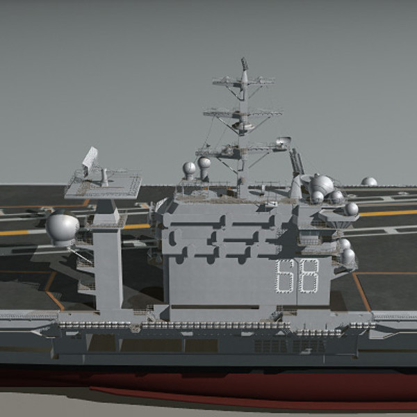 cvn-68 nimitz 3d max - Nimitz & F18E by earth art