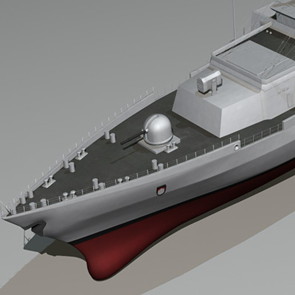 f124 sachsen class frigates 3d model - F-124 Sachsen Class Frigate by earth art