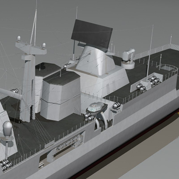 f124 sachsen class frigates 3d model - F-124 Sachsen Class Frigate by earth art