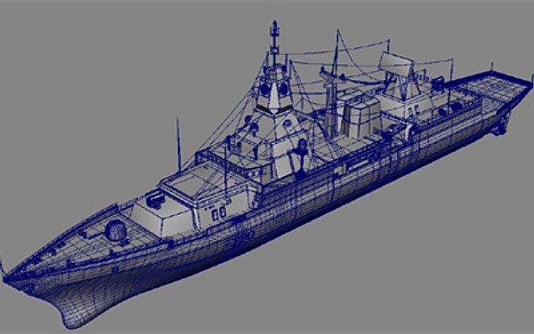 f124 sachsen class frigates 3d model - F-124 Sachsen Class Frigate by earth art