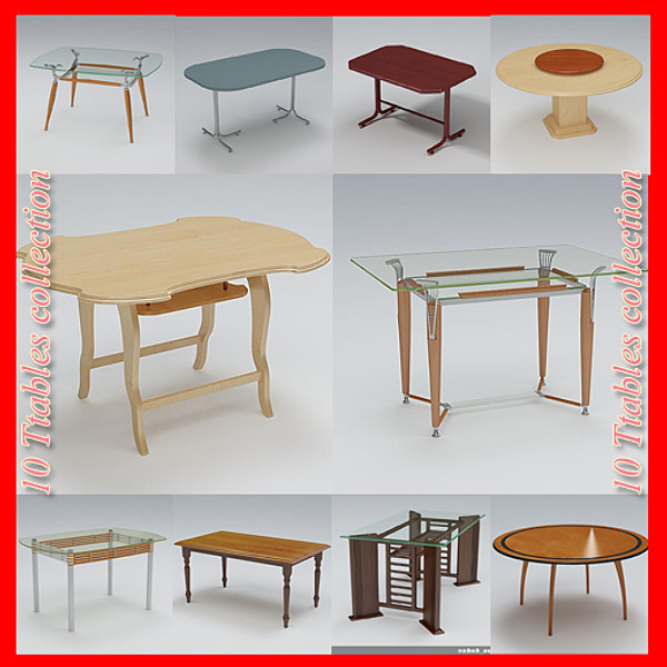 3d pack tables vol - Tables Pack Vol 01 by sabah_au