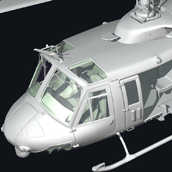 3d helicopter iroquois huey model - UH1N Iroquois(huey) by earth art