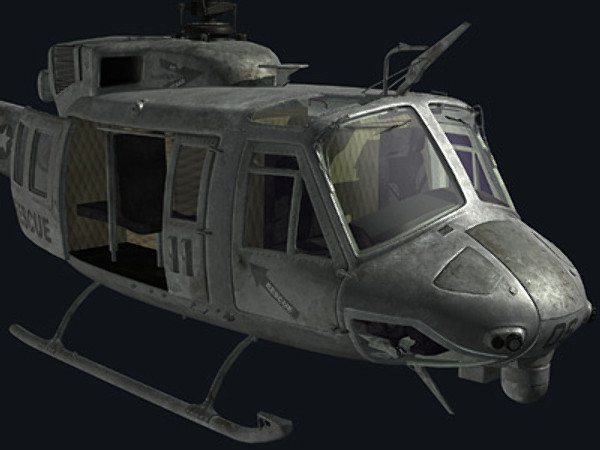 3d helicopter iroquois huey model - UH1N Iroquois(huey) by earth art
