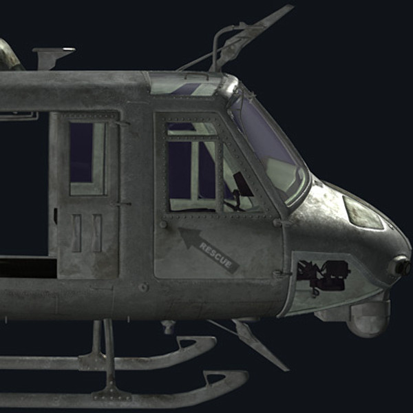 3d helicopter iroquois huey model - UH1N Iroquois(huey) by earth art