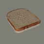 3d model bread slice
