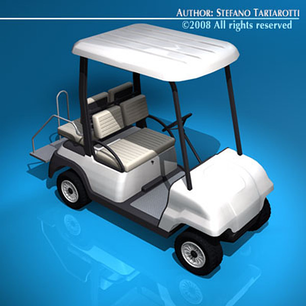 3d model 4 seats golf cart - Golf cart 4 seats by tartino