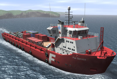 platform supply vessel ut745 3d model - Platform Supply Vessel UT745.zip... by TMG CG Art