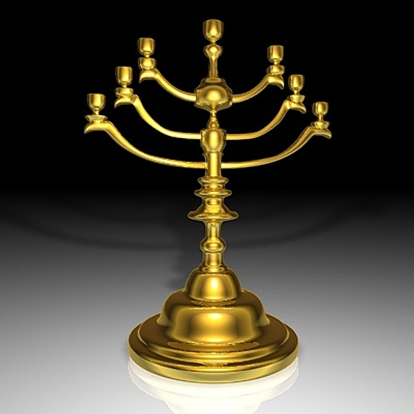 jewish menora c4d - Menorah by Whong