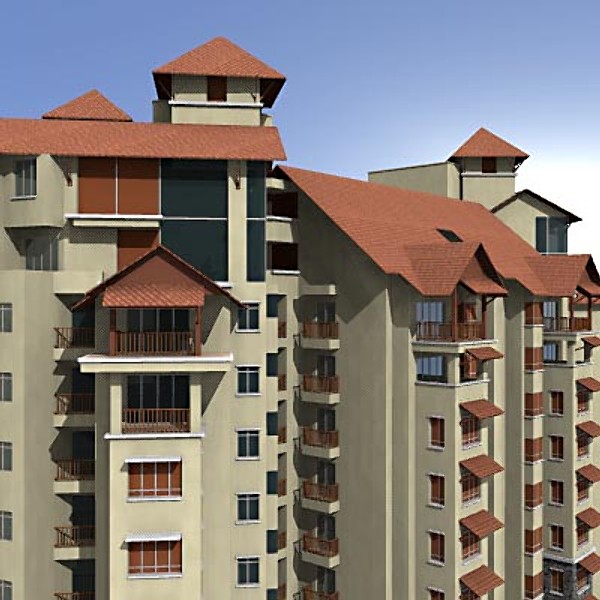 3d model of rise condominium - apart3.zip by thinice