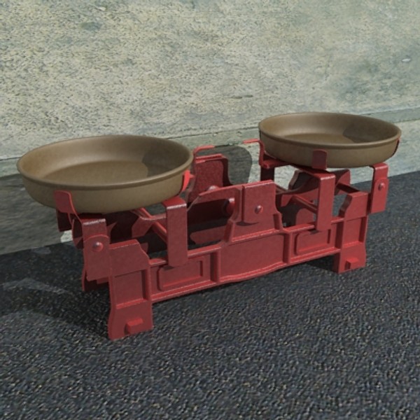 3d traditional weighing scale - Traditional Weighing scale by shank3d
