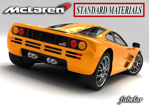 3d mclaren f1 standard materials model - McLaren F1 standard materials by fabelar