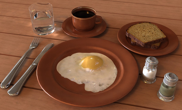 3d model breakfast v - Breakfast by yusuf joher taherali