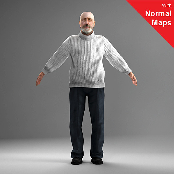 3d model axyz rigged characters - CMan0028-FBX by axyzdesign