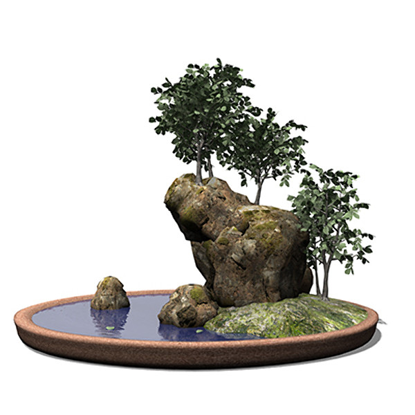 xfrogplants bonsai smooth-leaved elm 3d max - XfrogPlants Bonsai Smooth-leaved Elm by xfrog
